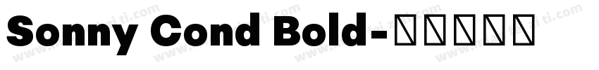 Sonny Cond Bold字体转换